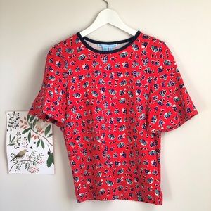 Draper James red floral top
